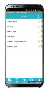 mobile workforce module screenshot on mobile
