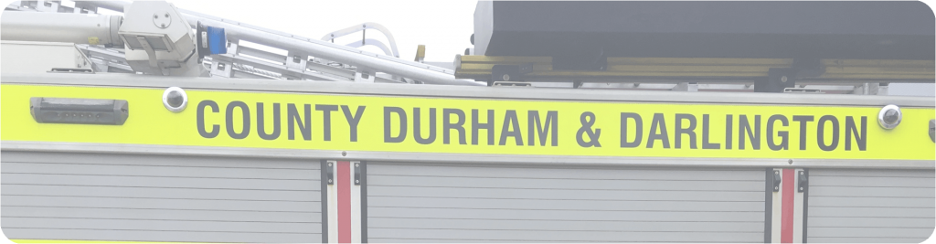 county durham and darlington fire engine banner